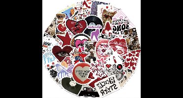 100 Stuks Aesthetic Multicolor PVC Stickers voor Meisjes, Perfect voor Laptops, Skateboards en Waterflessen