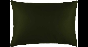 De Witte Lietaer Kussensloop Olivia Khaki - 50 x 70 cm - Groen - Katoen Satijn