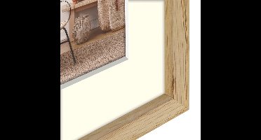 ZEP - Houten Fotolijst Malmo Bruin met Passepartout voor foto formaat 15x20 / 20x30 - V4523N