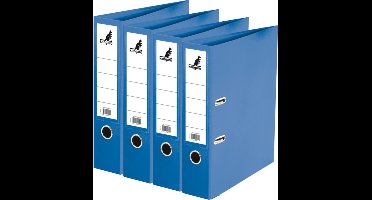 Ringband map/ordners 2 gaats A4 - 4x - blauw - 31 x 28 x 7 cm - Documenten/papieren opbergen - Kantoorartikelen