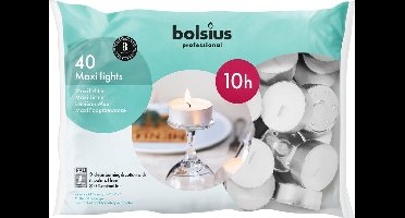 Bolsius Professional - Maxi - Theelichten - 40 stuks per verpakking - Zak