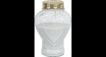 Bolsius - Graflicht - Glazen hart - Met deksel - Wit - 80 branduren