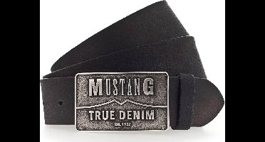 MUSTANG Leren Riem Classic Leather Belt W90 Black Zwart