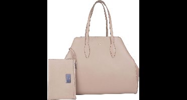 JOOP! Leren Schoudertas Sofisticato 1.0 Anela Shopper Beige