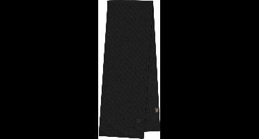 BOSS Sjaal Akaio Knitted Scarf Black Zwart