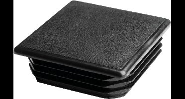 Vierkant insteekdop - 50x50mm - 4 stuks - Lichtgewicht geribbelde eindkap - Inslagdop - Kunststofdop