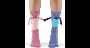 Disney Lilo & Stitch - Let's Hold Hands Novelty 1 pack Sokken - 43/46 - Roze/Blauw