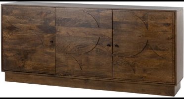 Dressoir Kaapstad mangohout 180x40x80 cm - Walnoot