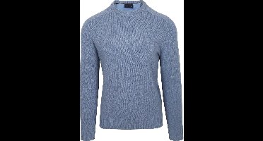 Suitable Lamswol Trui Ronde Hals Lichtblauw - Maat M - Heren - Pullover - Sweater