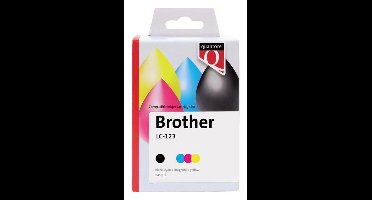 Inktcartridge Quantore Brother LC-123 zwart + 3 kleuren | Pak a 4 stuk