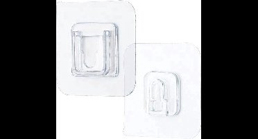 New Age Devi - 2 Sets Zelfklevende Ophanghaken - Dubbelzijdig Tape - Haakjes - Badkamer Accessoires - Hanger - Ophangsysteem Schilderijen - Plakhaakjes Zelfklevend - Hangers - Keuken - Opberg - Haak