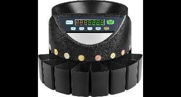 Euro Munt Sorter en Teller - 300 Munten per Minuut - Professionele Elektrische Automatische Muntmachine met LED Display - Ideaal voor School, Winkel, Bank en Commercieel Gebruik