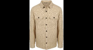 Suitable Overshirt Structure Beige - Maat S - Heren