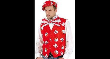 Keulen gilet in rood voor heren