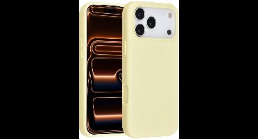 TUNIQ telefoonhoesje voor Apple iPhone 17 Pro Max - Siliconen backcover - Geel