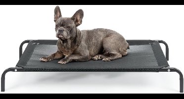 Core® Hondenbank Op Poten - Luxe Hondenstretcher – Hondenzetel – Max. Gewicht 50 kg - Verhoogd Hondenbed – Zwart - 106cm x 62cm x 15cm