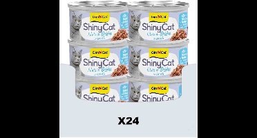 24 x 70 g - GimCat ShinyCat Filets in broth tonijn + ansjovis