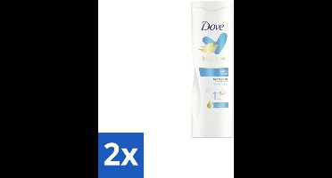 2 x Dove Bodylotion Light Care 400 ml - Luchtige Lichaamsoorzaak - Huidverzorging - Hydratatie - Ceramide Serum - Droge Huid