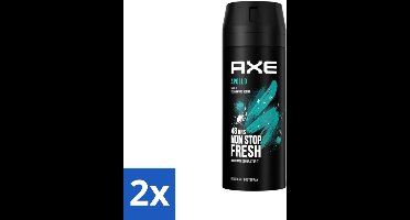 2 x Axe - Deodorant Bodyspray - 48hrs Fresh - Apollo - Sage & Cedarwoord - 150 ml - Deodorant - Axe Apollo - 48 Uur Bescherming - Frisheid - Geur