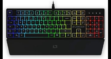 RGB Gaming Toetsenbord 75% met Polssteun - Verlicht Zwart PC Gaming Toetsenbord