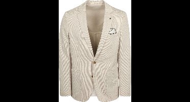 Suitable Colbert Fame Houndstooth Sand - Maat 50 - Heren blazer