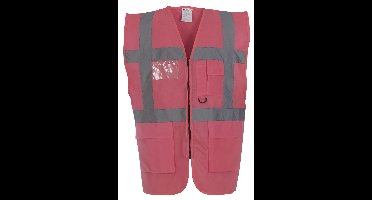 Uitvoerder veiligheidshesje met rits, maat XL Roze