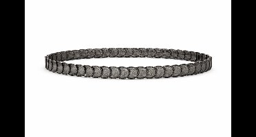 HS tailleriem dames – stretch grijze muntschakels – Antraciet/Grijs – 72-100 cm