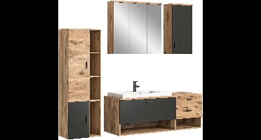 xonox.home Badkamermeubel Grado Nox Oak imitatie 203x192x48 cm
