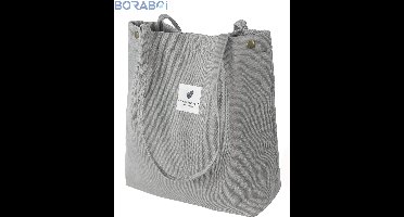 Jute tas - Vintage bloemen - Groot - Beige - Stoffen tas