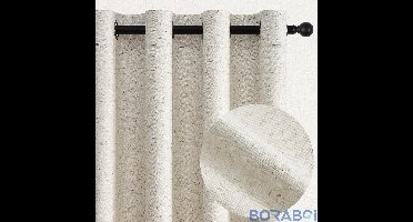 Boraboi® Verduisteringsgordijnen - Crème - 140x225 cm - Linnen