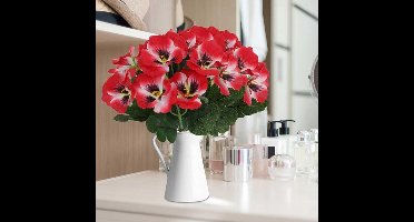 8 Bossen Kunstzijden Viooltjes - UV-bestendige Namaakbloemen voor Buitengebruik - Decoratieve Bloemen voor Plantenbak, Voordeur, Veranda, Tuin, Terras en Vensterbank - Onderhoudsvrije Woondecoratie - Realistische Zijden Bloemen voor Buiten