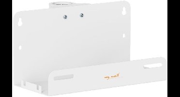 Mediaspelerbeugel voor ronde TV-standaard - 35mm diameter - Tot 3kg - Wit