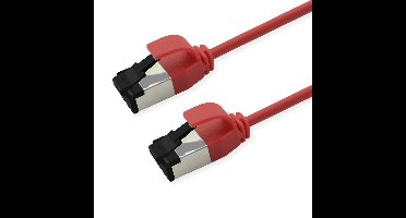ROLINE S/FTP (PiMF-) patchkabel Cat.8 (Klasse I), LSOH, extra dun, rood, 2 m