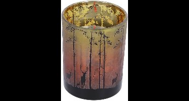 Theelichthouder glas "Forest" H12,5cm
