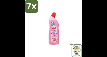 7 x At Home Clean – Toiletreiniger – 3-in-1 Formule – 750 ml - Grootverpakking - Toiletreiniger - Reinigen - Ontkalken - Frisheid - Hygiëne