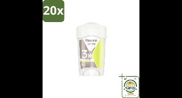 20 x Rexona Deodorant Stick Cream Maximum Protection Stress Control 45 ml - Grootverpakking - Anti-transpirant Vrouw - Stress-zweet - Zweetbescherming - Droge Huid - Kalmerende Geur