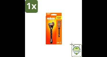 1 x Gillette – Fusion5 – Scheersysteem Houder + 4 Mesjes - Scheermes - Scheren - Scheren Mesjes - Scheren Houder - Scheren Comfort