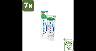 7 x Sensodyne Tandpasta Fresh Mint 75 ml - Grootverpakking - Gevoelige Tanden - Tandpasta - Frisse Adem - Mondhygiëne - Gevoeligheid