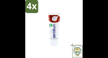 Zendium – Tandpasta – Tandvlees Protect – 75 ml - Voordeelverpakking - 4 stuks - Natuurlijke tandpasta - Mondgezondheid
