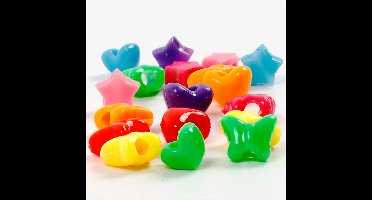 Figuur Kralen, d 10 mm, gatgrootte 3,5 mm, ca. 1530 stuk, diverse kleuren, 400 gr, 700 mlje