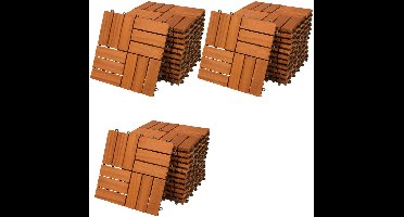 WPC Vlondertegels - Set van 33 Insteeksysteem 30x30cm - Acacia