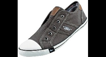 Mustang dames canvas sneaker grijs