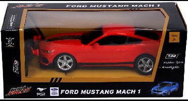 Ford - Radiografisch Bestuurbare Auto - 124 Mustang Mach 1 Rood