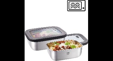 Vershouddozenset, 2 stuks (1.3 + 2.6 L), Rechthoek, RVS, 20 jaar garantie - GEFU | PROVIDO