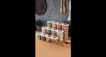 Asir Opslagbox Set (12 stuks) - Wit