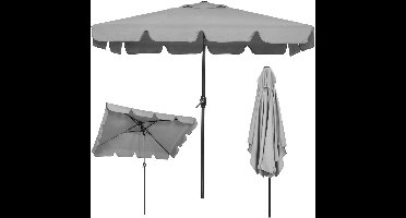 Springos Parasol | Parasols | Kantelbaar | Met Ventilatie | Grijstint | 240 cm