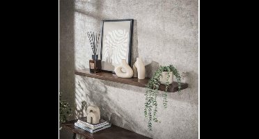 Wandplank 120 Carve - Massief acacia drift brown