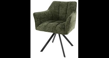 Eetkamerstoel Raster draaibaar - Hoven Groen - eetkamerstoelen set van 2