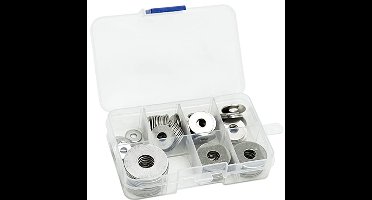 Platte Penny Wasmachines - 100 Stuks - RVS - M4, M5, M6, M8, M10 - Reparatie Wasmachines voor Schroeven en Bouten