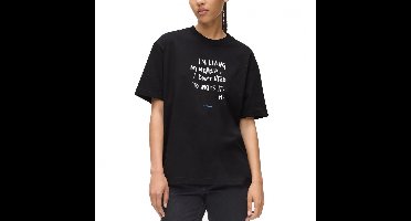 KARL LAGERFELD JEANS KLJ RELAXED KARLISM TEE Zwart S EU